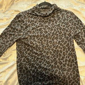 Ann Taylor leopard turtleneck